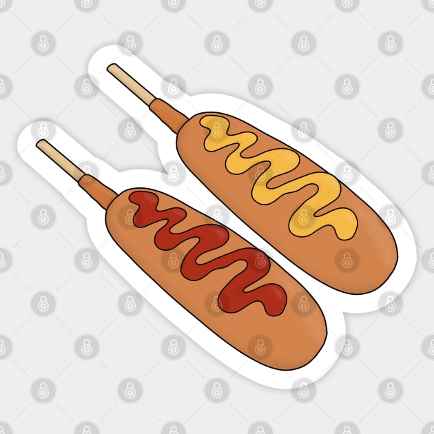 Ketchup and mustard on corn dogs Sticker by DiegoCarvalho